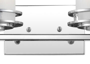 Fairfax Metal/Frosted Glass Contemporary Glam LED Vanity Light - JONATHAN Y
